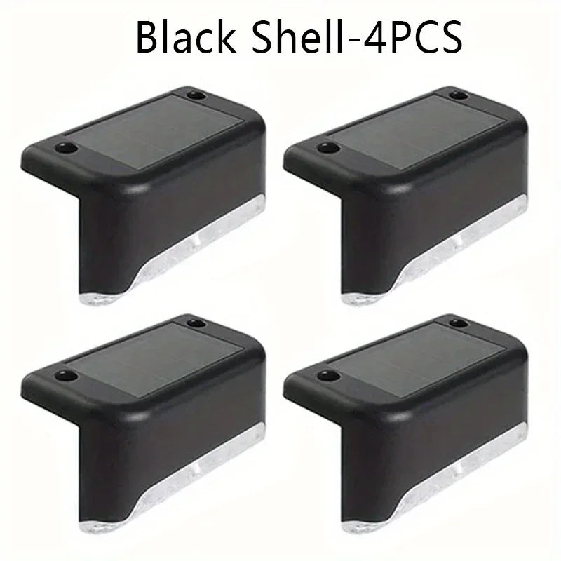 4/16 Pack LED Solar Stair Lights – Waterproof Outdoor Step & Pathway Lamps