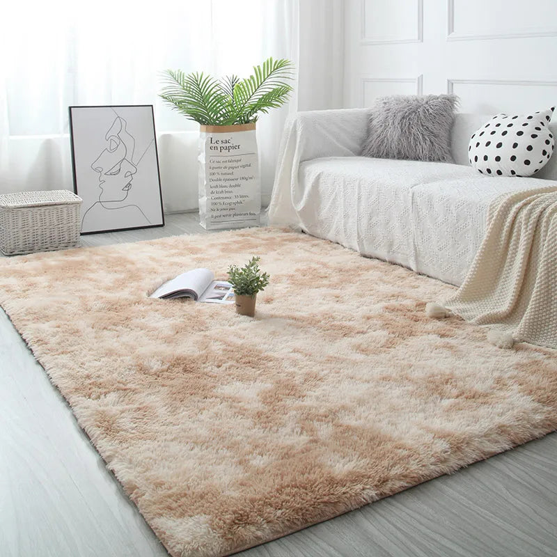 White Fluffy Hall Carpet – Thick Non-Slip Furry Rug