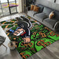 3D Rich Man Game Monopoly Dollar Cartoon Rug – Non-Slip Floor Mat