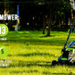 Deli 13" Cordless Electric Lawn Mower – 2-in-1 Brushless with 21V Battery