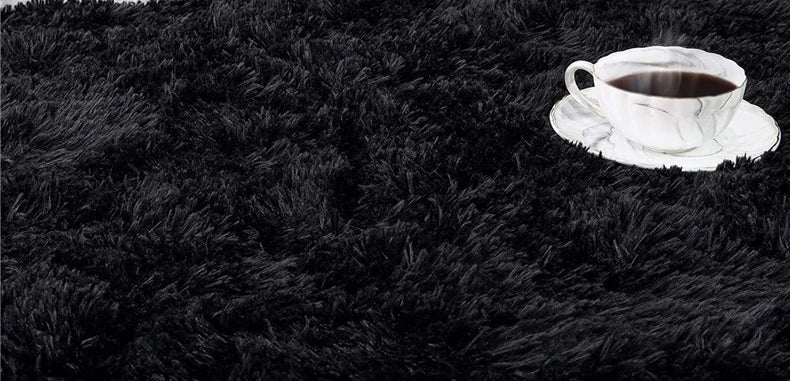 White Fluffy Hall Carpet – Thick Non-Slip Furry Rug