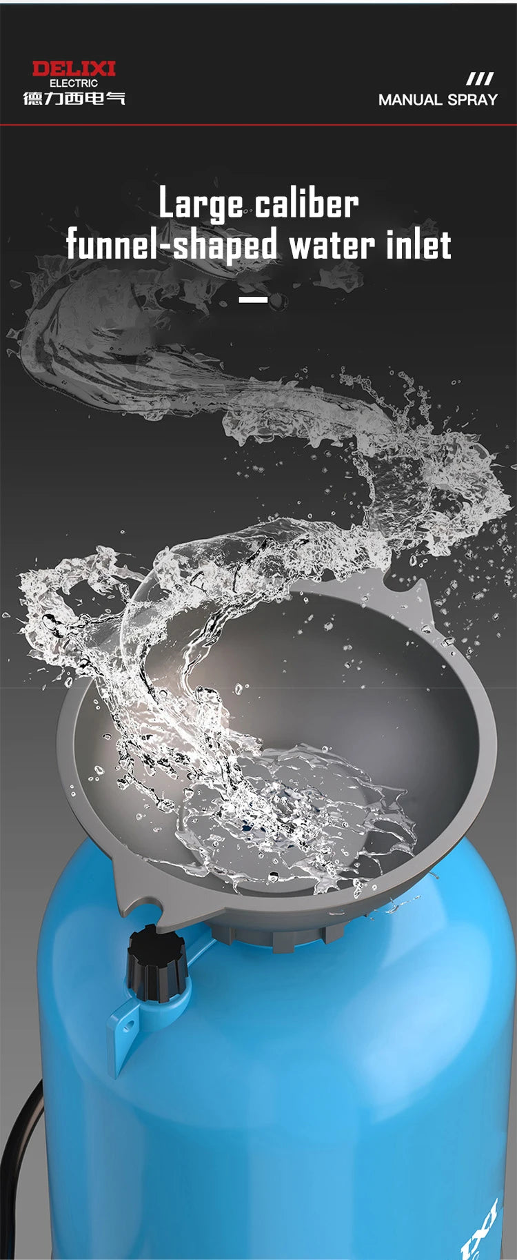 DELIXI 3/5/8L Hand Pump Garden Sprayer – Multi-Purpose Pressure Sprayer