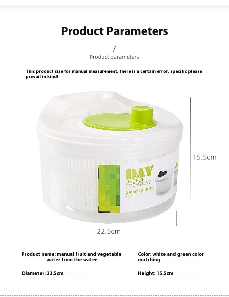 Multifunctional Manual Vegetable Dehydrator & Salad Spinner