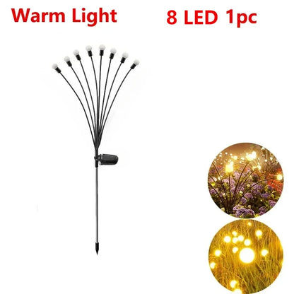 Solar LED Firework Garden Lights – Warm Outdoor Pathway Lamps