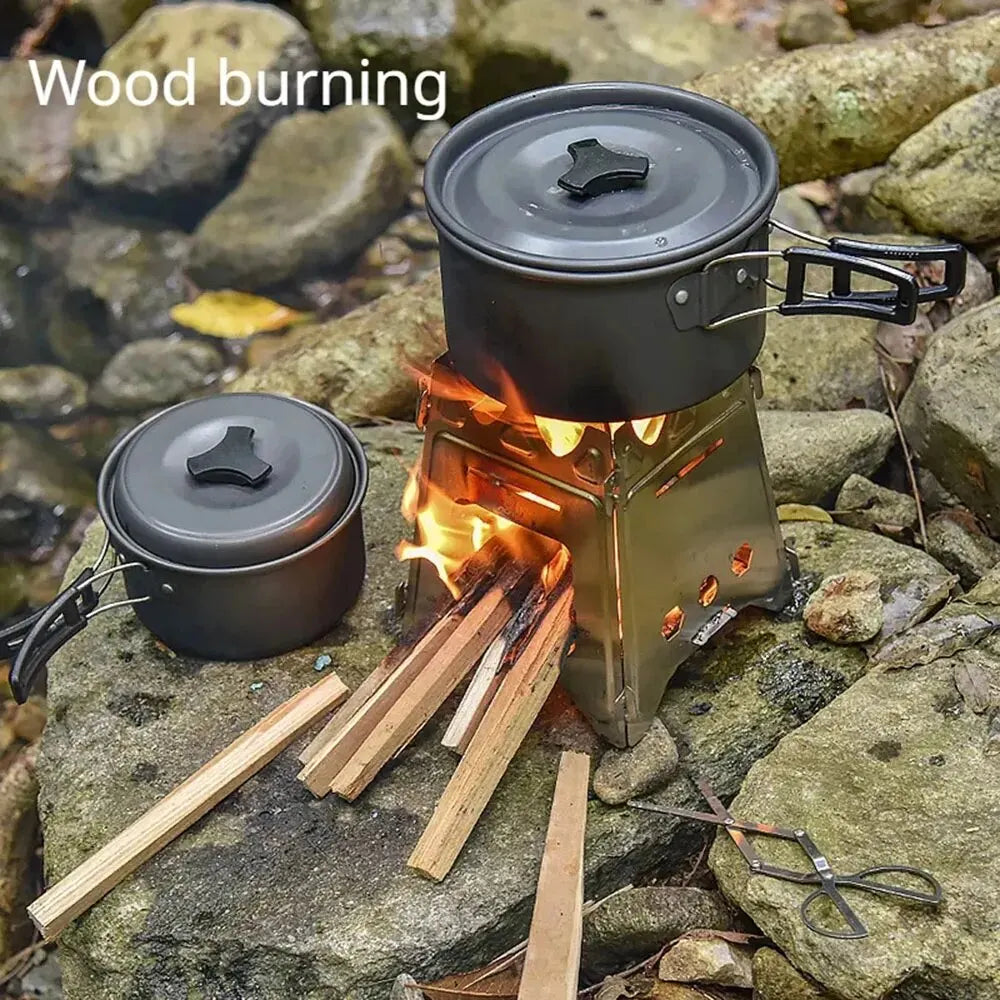 Portable Folding Wood Stove – Stainless Steel Camping & Hiking Stove