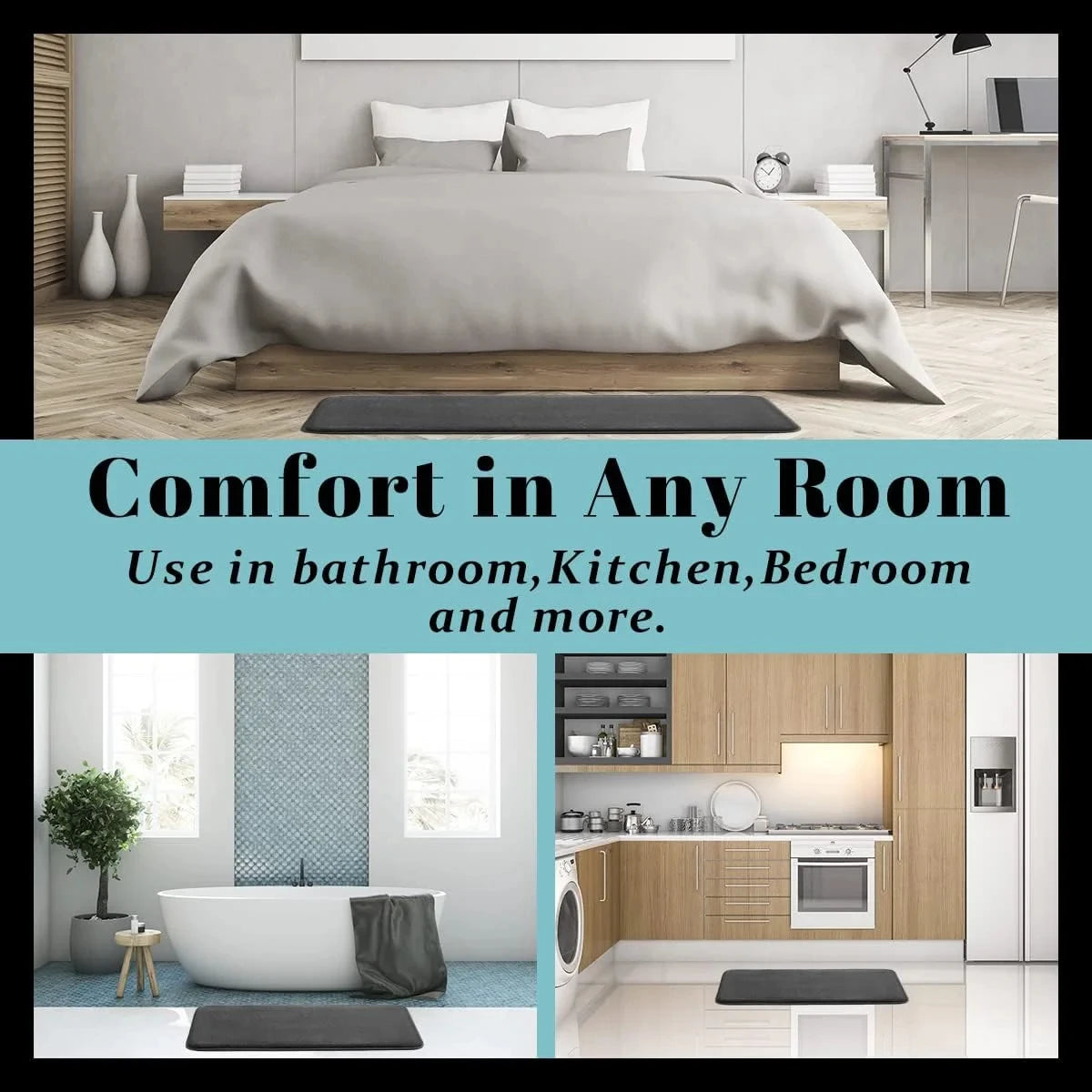 Non-Slip Coral Velvet Bath Mat – Absorbent Bathroom Floor Mat