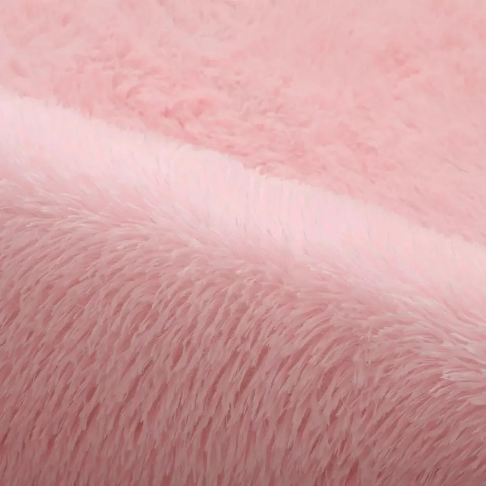 White Fluffy Hall Carpet – Thick Non-Slip Furry Rug