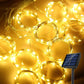 Solar LED Curtain Fairy Lights – Outdoor Copper String Garland
