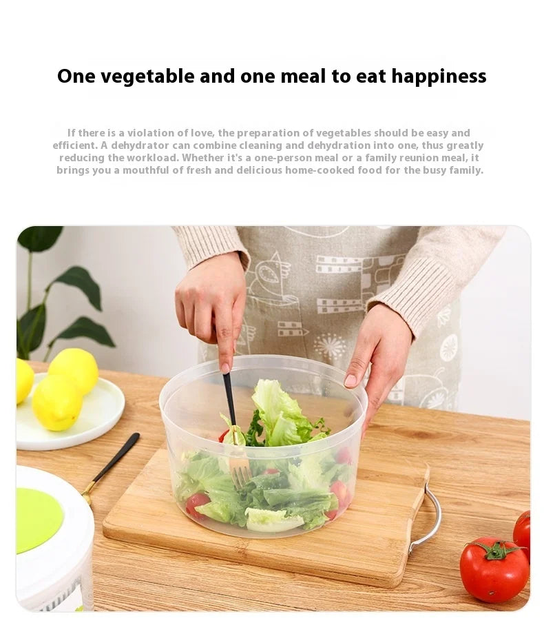 Multifunctional Manual Vegetable Dehydrator & Salad Spinner