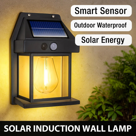 Powerful Solar LED Wall Light – Waterproof Outdoor Sensor Lantern