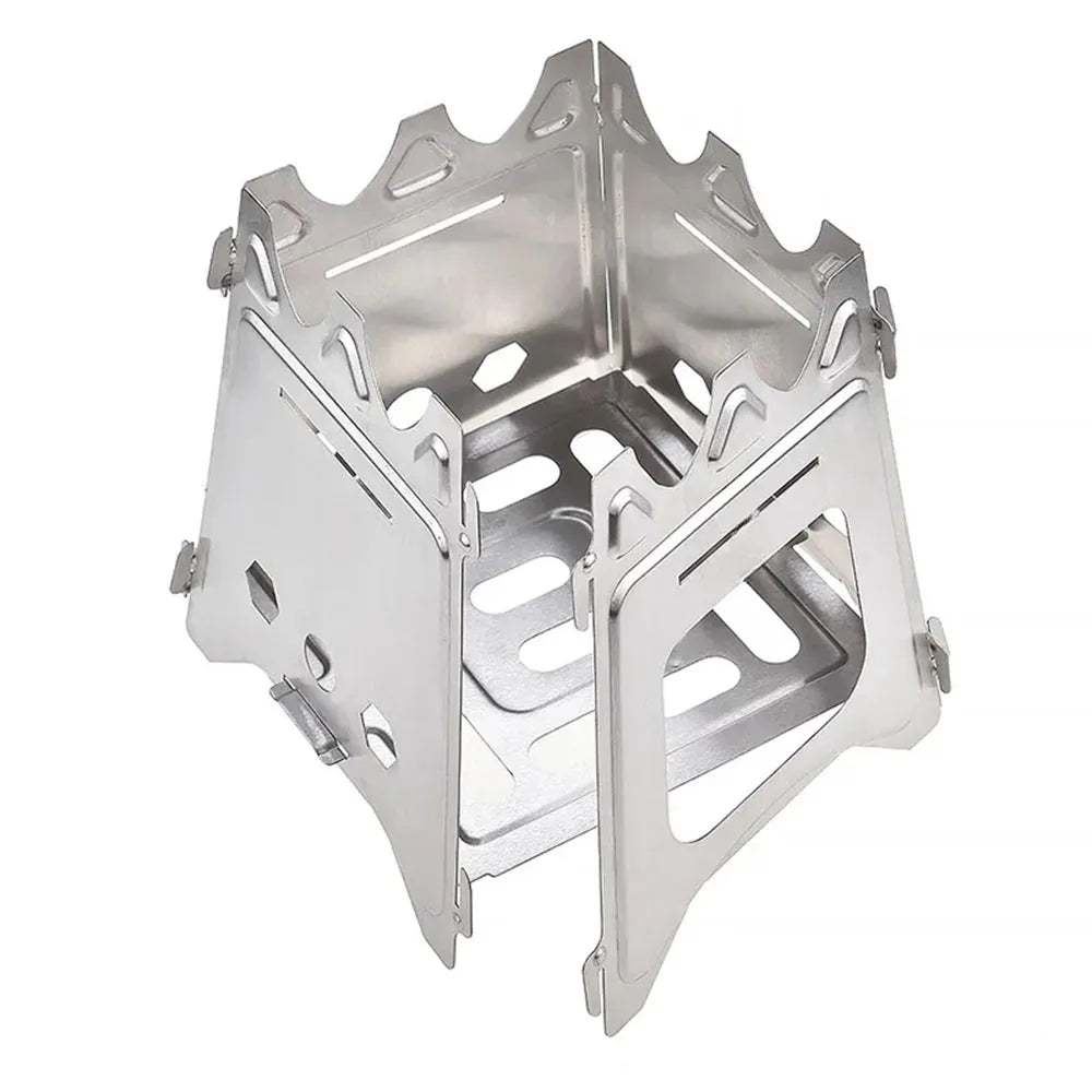 Portable Folding Wood Stove – Stainless Steel Camping & Hiking Stove