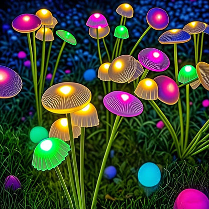 Solar LED Mushroom Garden Lights