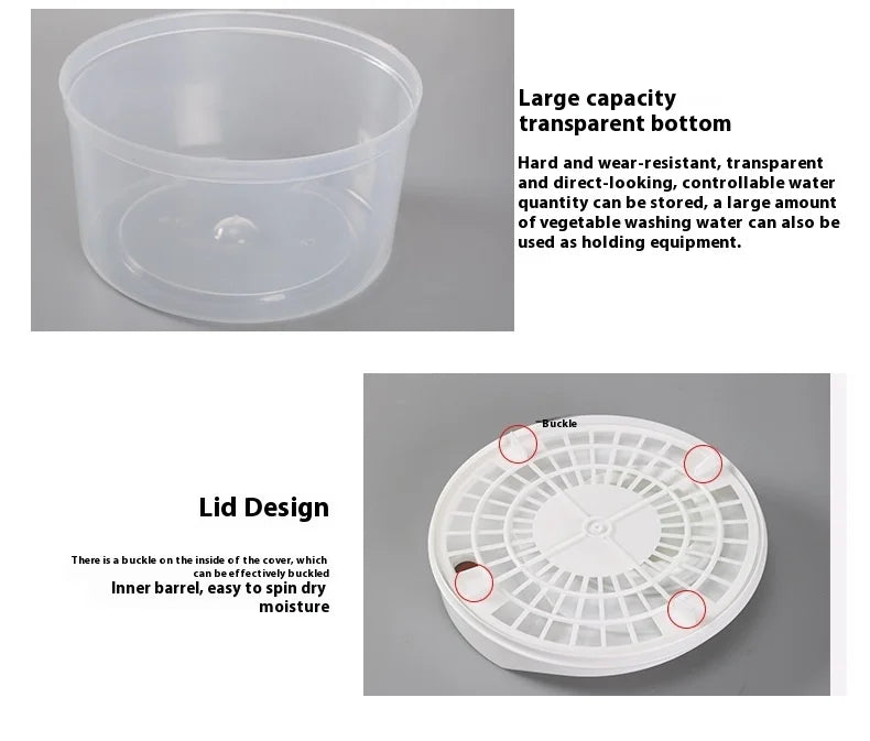 Multifunctional Manual Vegetable Dehydrator & Salad Spinner