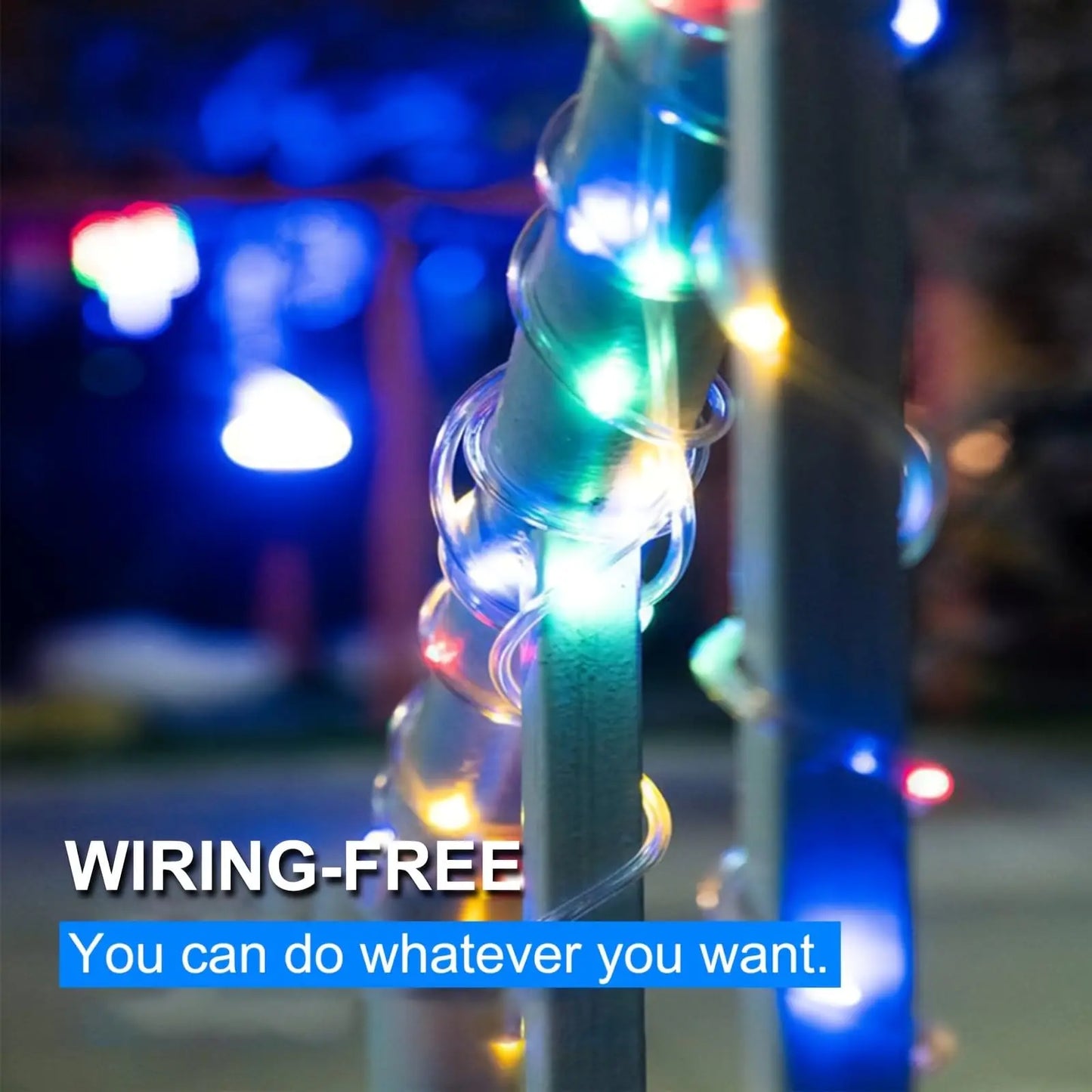 Solar 200 LED Rope Lights – Waterproof Outdoor Fairy Lights