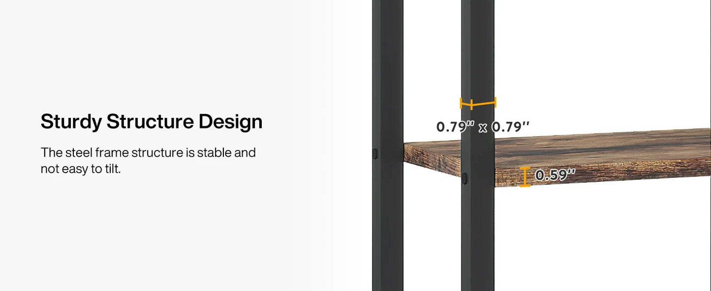 Tribesigns 5-Tier Tall Indoor Plant Stand – 70.9" Metal Shelf with Hooks