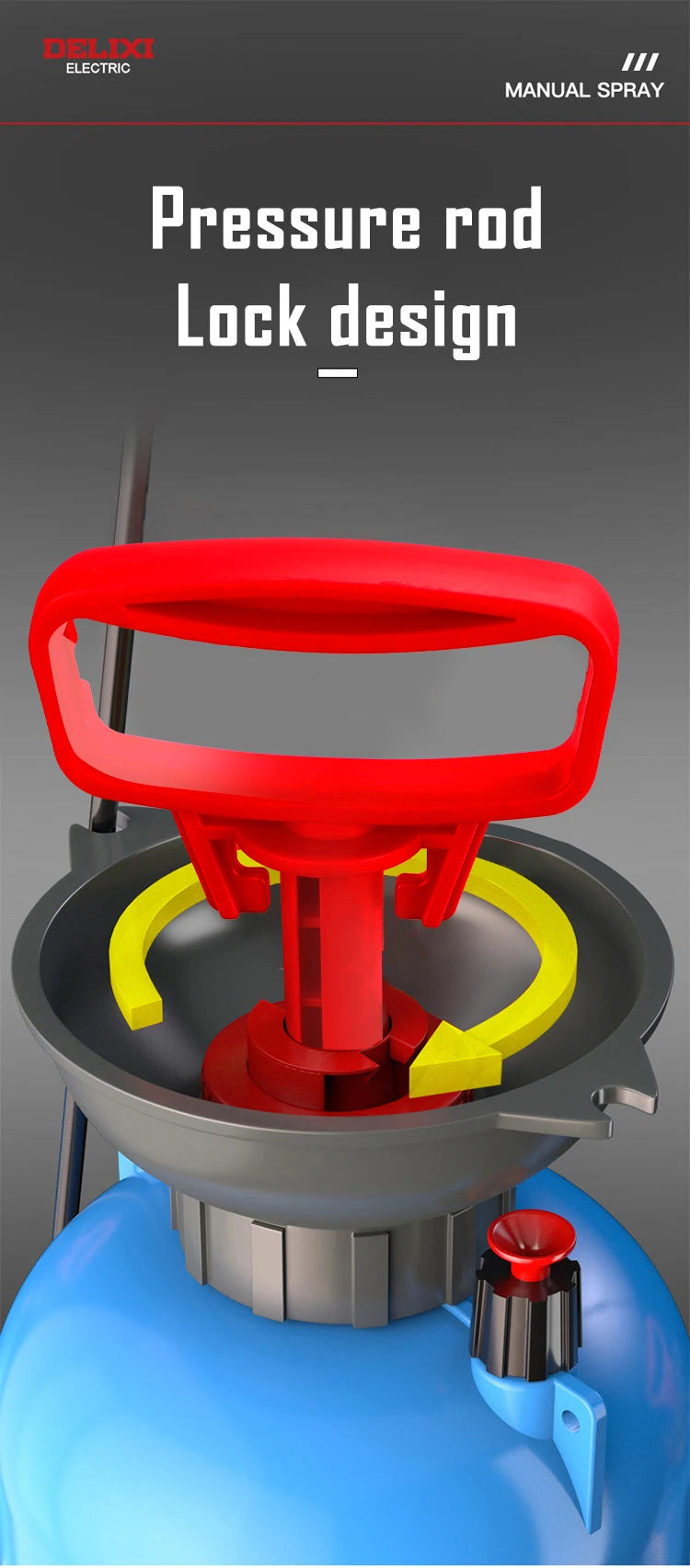 DELIXI 3/5/8L Hand Pump Garden Sprayer – Multi-Purpose Pressure Sprayer