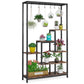 Tribesigns 5-Tier Tall Indoor Plant Stand – 70.9" Metal Shelf with Hooks