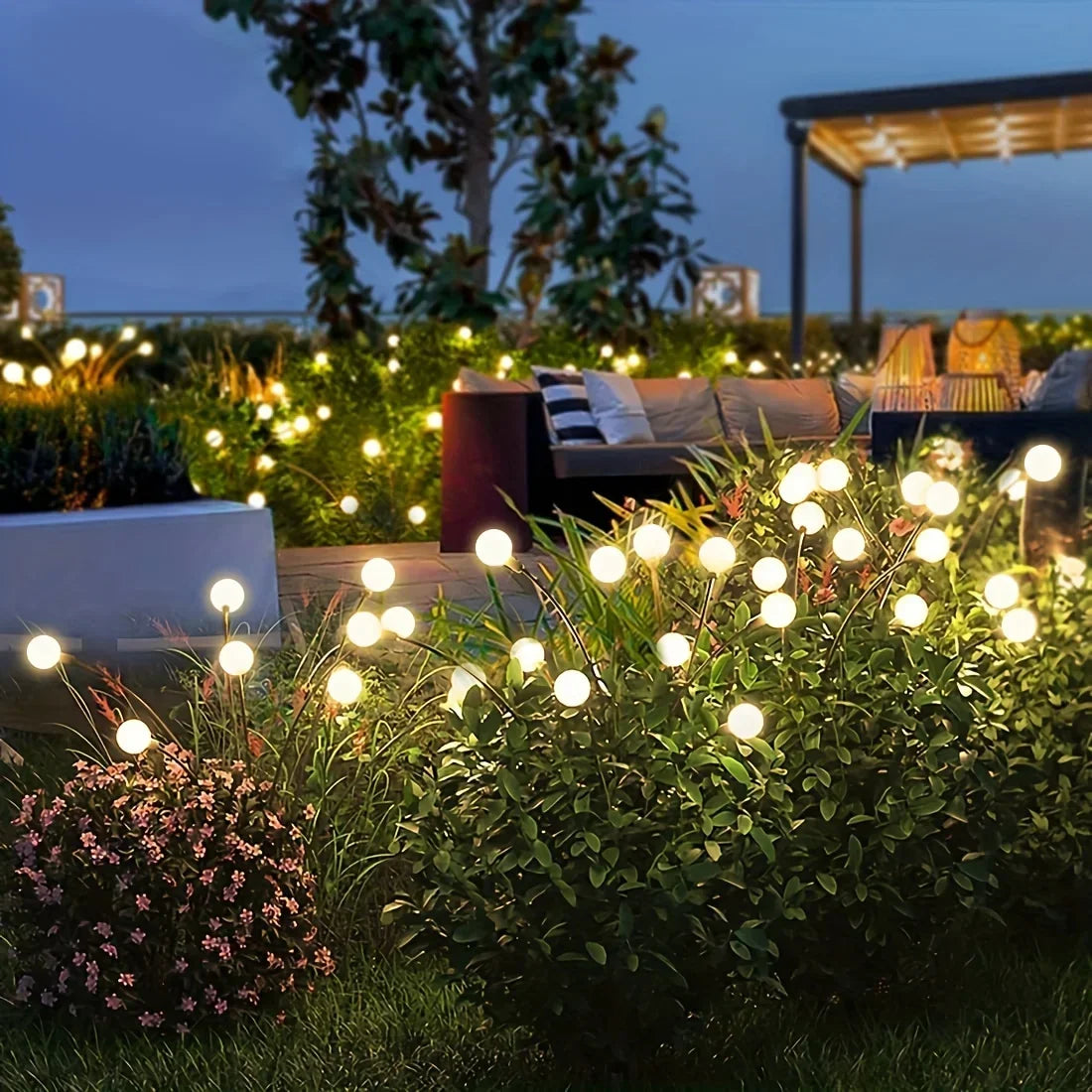 Solar LED Firework Garden Lights – Warm Outdoor Pathway Lamps