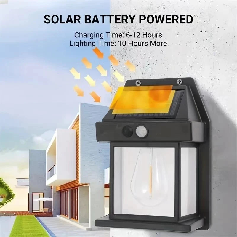 Powerful Solar LED Wall Light – Waterproof Outdoor Sensor Lantern