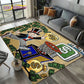 3D Rich Man Game Monopoly Dollar Cartoon Rug – Non-Slip Floor Mat
