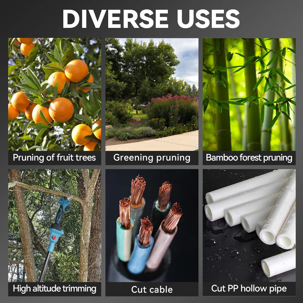 ONEVAN 3500W 2-in-1 Brushless Pole Chainsaw & Pruner – 18V Battery Compatible