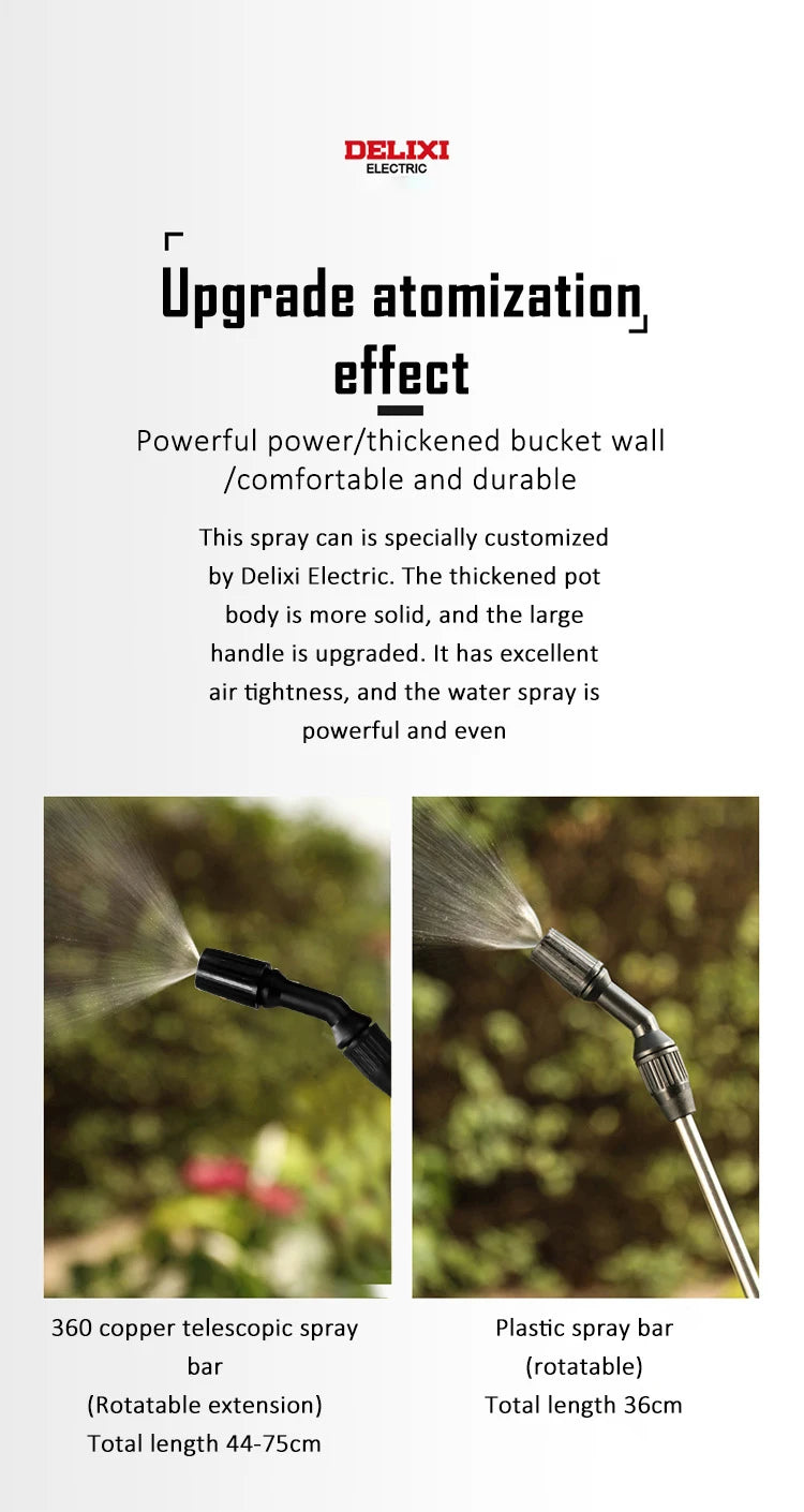 DELIXI 3/5/8L Hand Pump Garden Sprayer – Multi-Purpose Pressure Sprayer