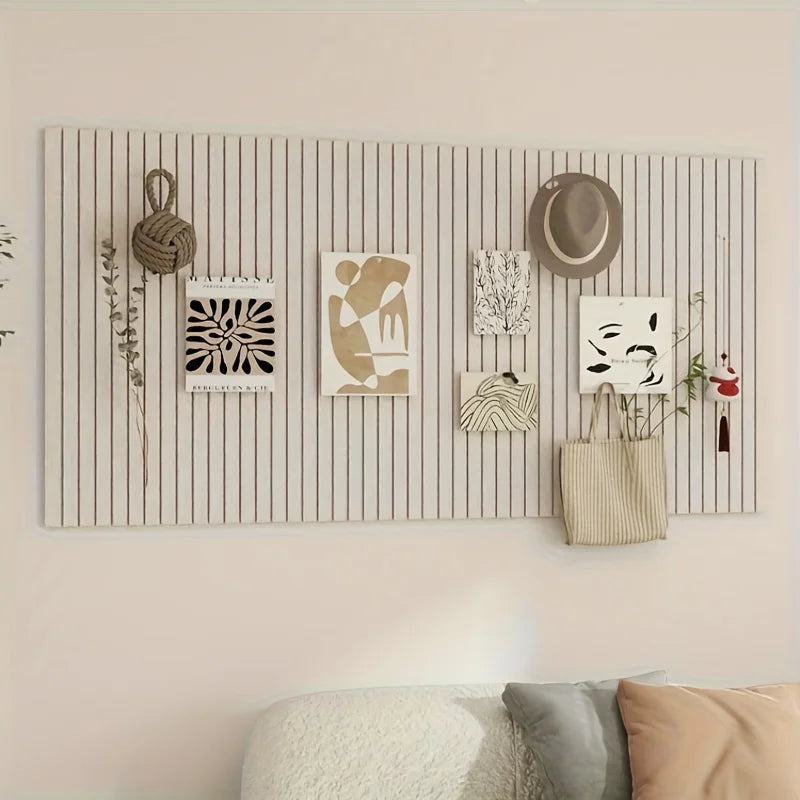 Large Bohemian Felt Wall Tiles – Round Cork Bulletin Boards