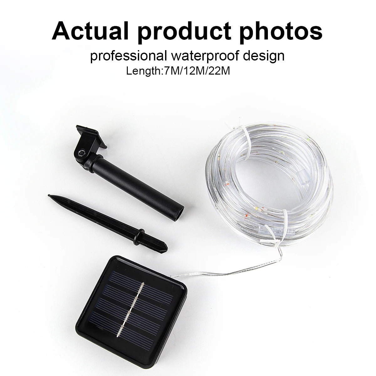 Solar 200 LED Rope Lights – Waterproof Outdoor Fairy Lights