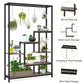 Tribesigns 5-Tier Tall Indoor Plant Stand – 70.9" Metal Shelf with Hooks