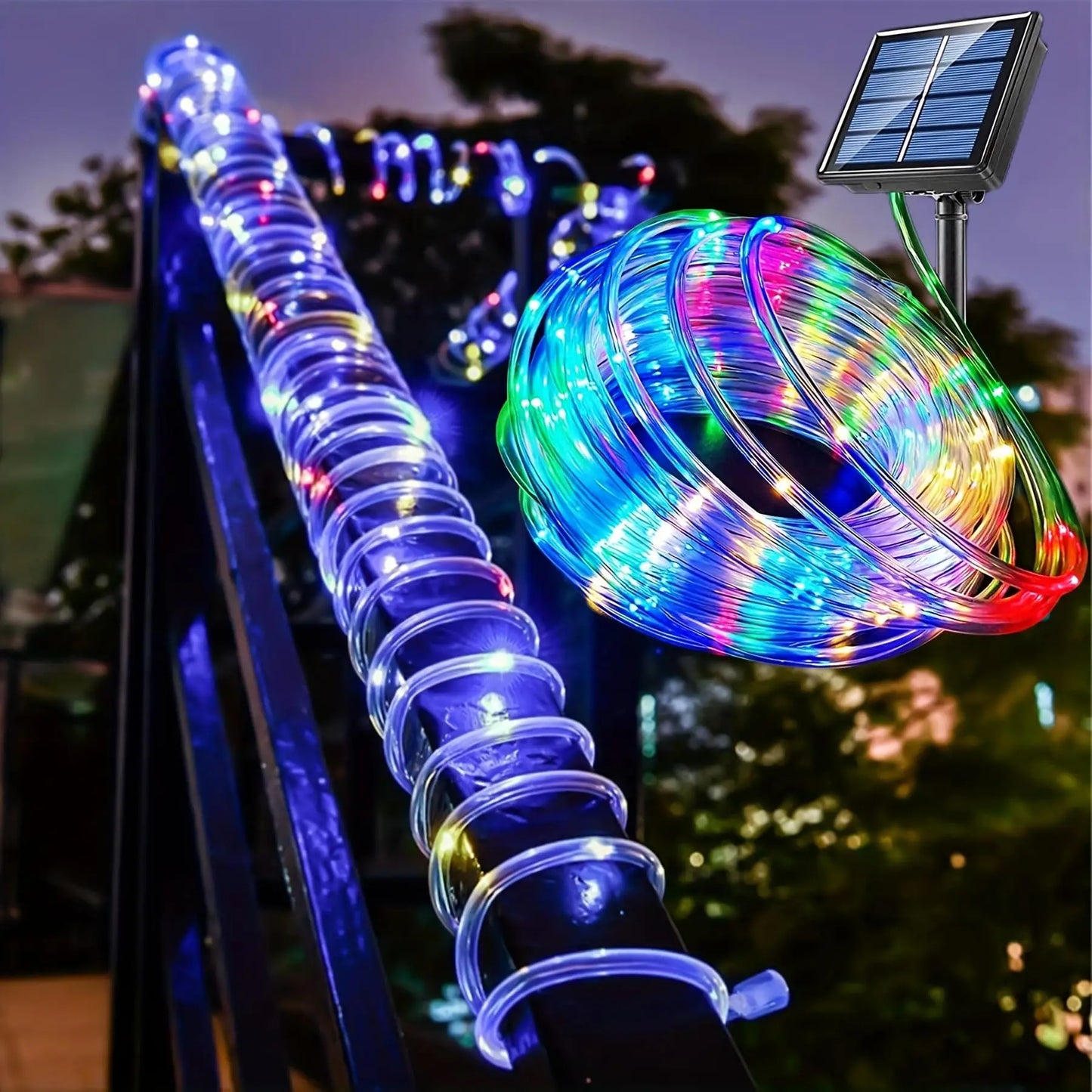 Solar 200 LED Rope Lights – Waterproof Outdoor Fairy Lights