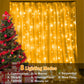 Solar LED Curtain Fairy Lights – Outdoor Copper String Garland