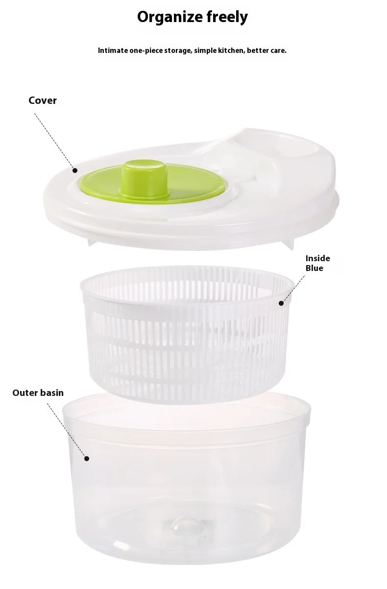Multifunctional Manual Vegetable Dehydrator & Salad Spinner