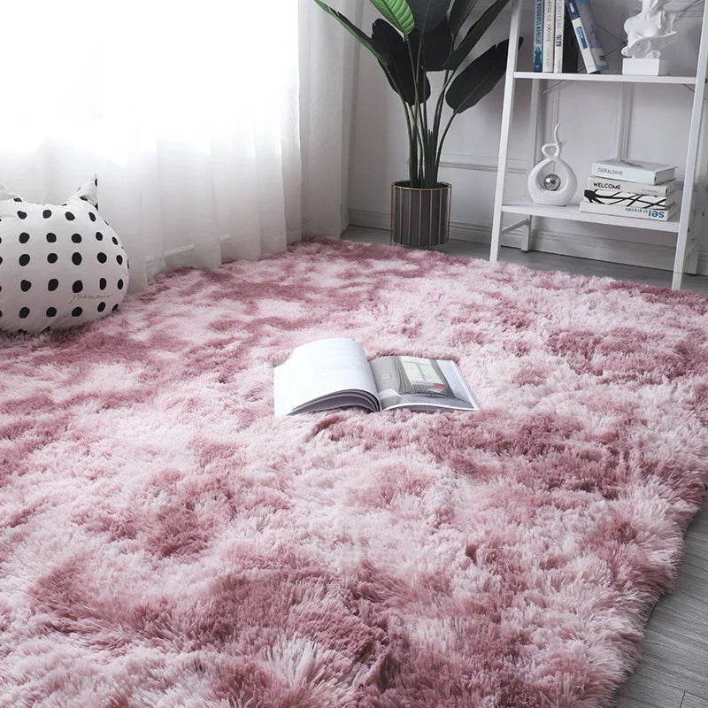 White Fluffy Hall Carpet – Thick Non-Slip Furry Rug