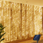 Solar LED Curtain Fairy Lights – Outdoor Copper String Garland