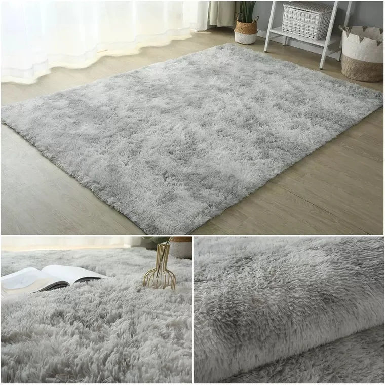 White Fluffy Hall Carpet – Thick Non-Slip Furry Rug