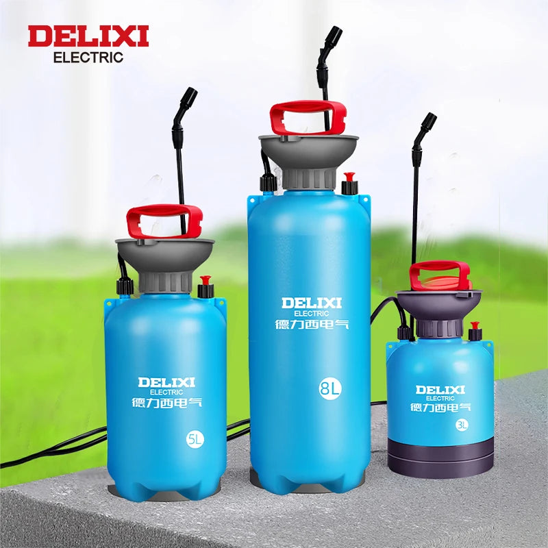 DELIXI 3/5/8L Hand Pump Garden Sprayer – Multi-Purpose Pressure Sprayer