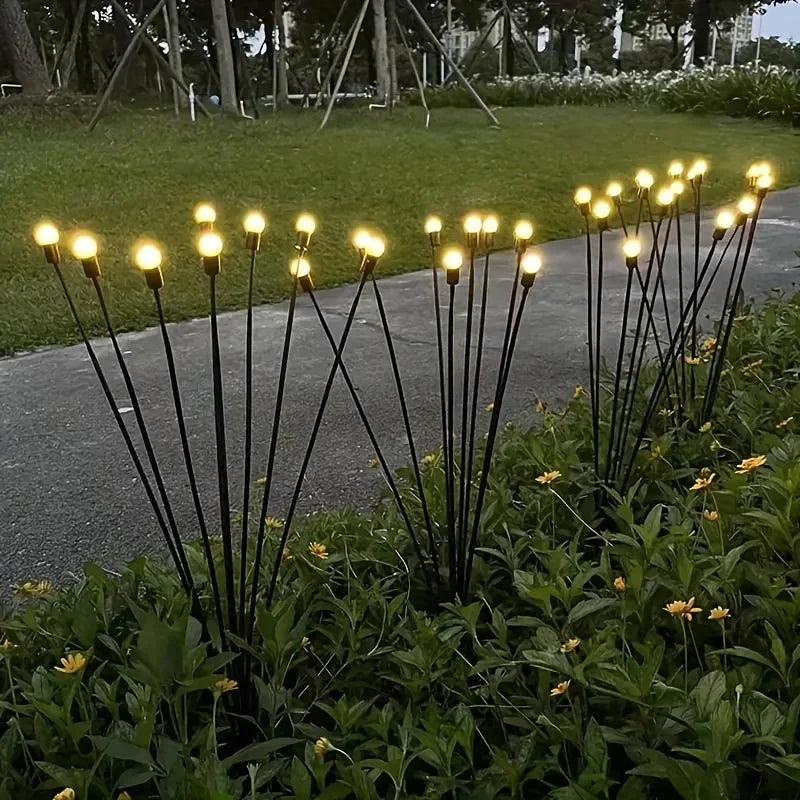 Solar LED Firework Garden Lights – Warm Outdoor Pathway Lamps
