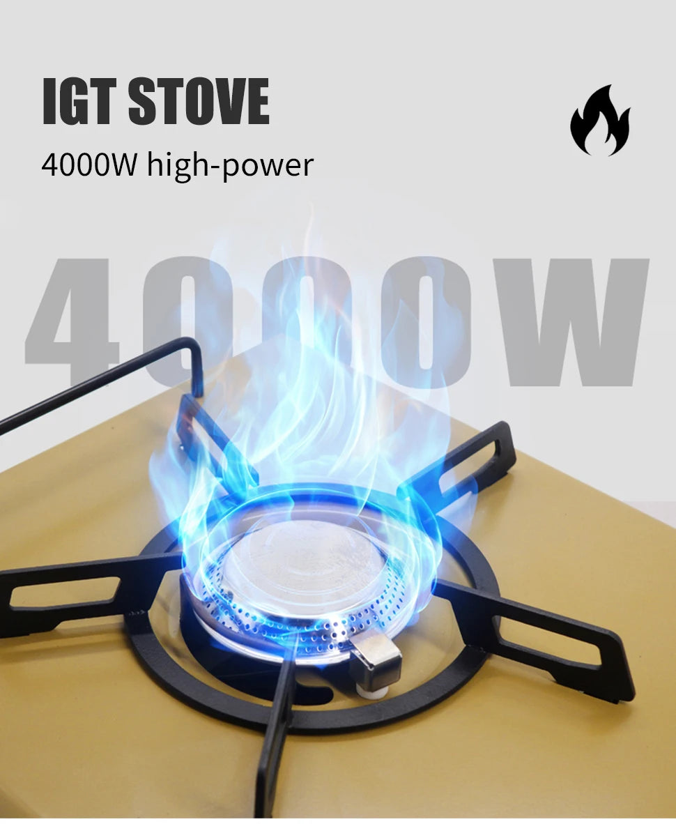 CLS 4000W Folding IGT Camping Gas Stove – Portable High-Power Burner