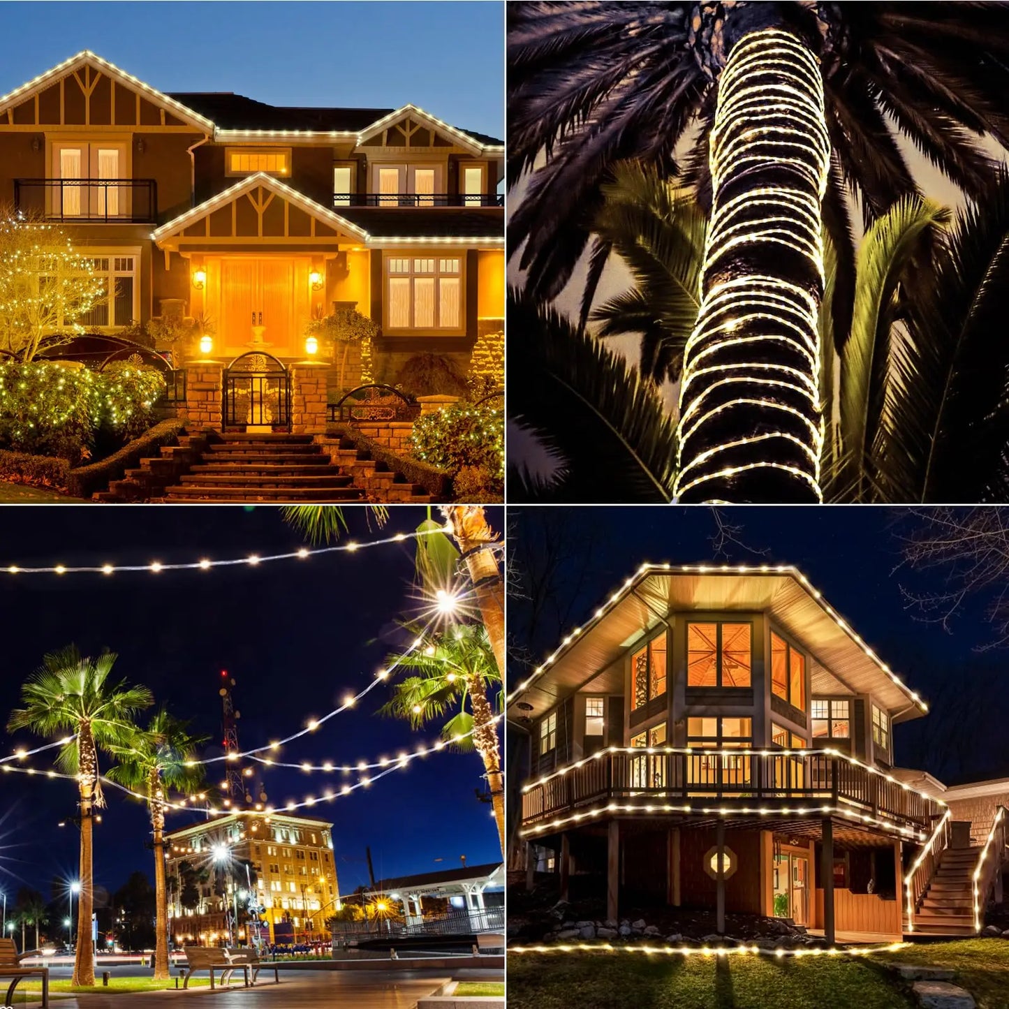 Solar 200 LED Rope Lights – Waterproof Outdoor Fairy Lights