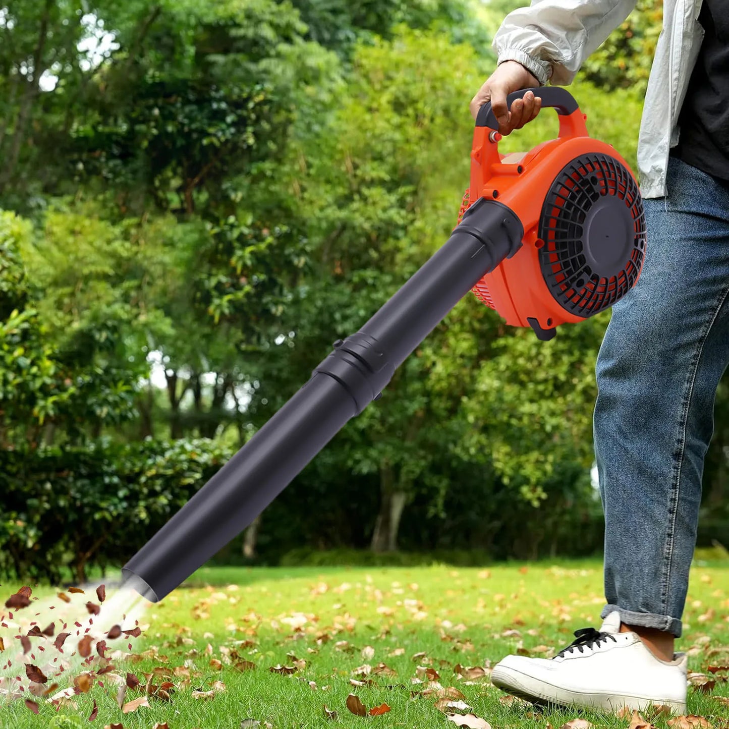 25.4CC 2-Stroke Gas Leaf Blower – Commercial Handheld Lawn & Yard Tool