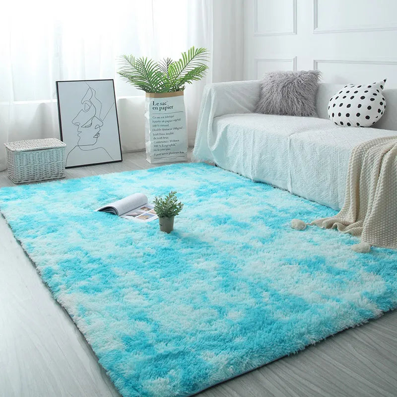 White Fluffy Hall Carpet – Thick Non-Slip Furry Rug