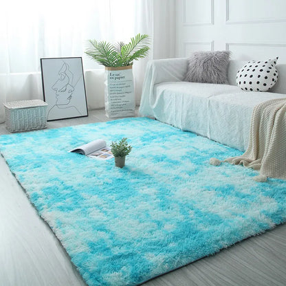 White Fluffy Hall Carpet – Thick Non-Slip Furry Rug