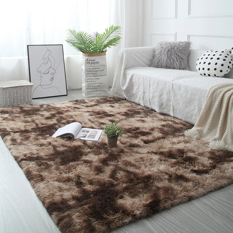 White Fluffy Hall Carpet – Thick Non-Slip Furry Rug