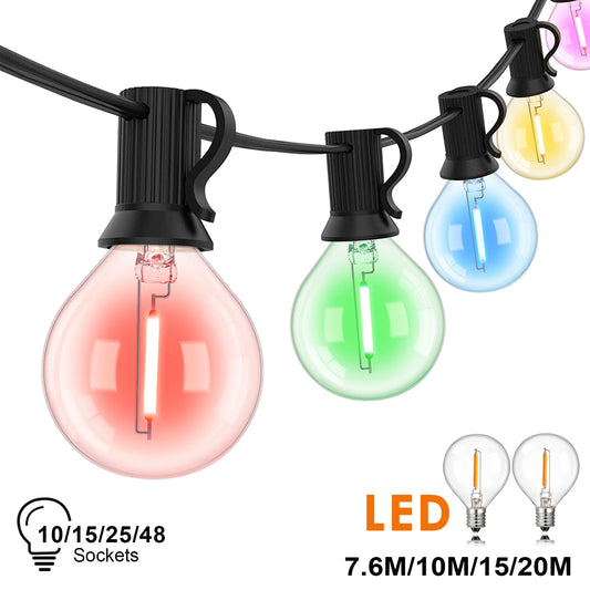 50FT RGB Outdoor G40 String Lights