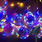 Solar LED Curtain Fairy Lights – Outdoor Copper String Garland