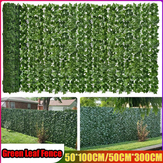 1M/3M Artificial Green Leaf Privacy Fence Screen