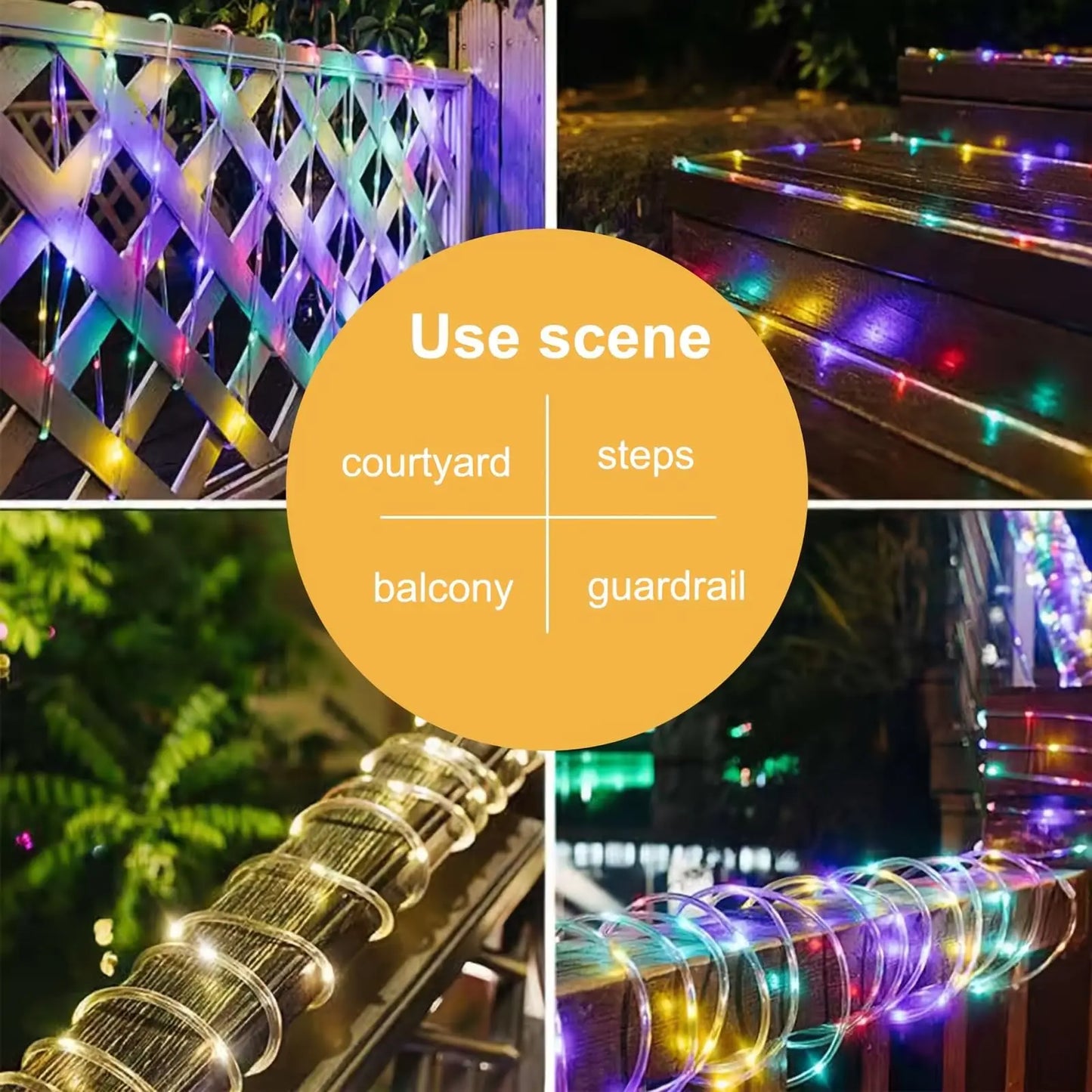 Solar 200 LED Rope Lights – Waterproof Outdoor Fairy Lights